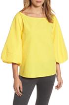 Women's Halogen Blouson Bell Sleeve Top - Yellow