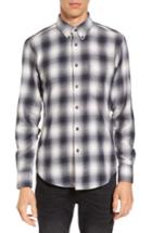 Men's Naked & Famous Denim Ombre Flannel Shirt - Grey