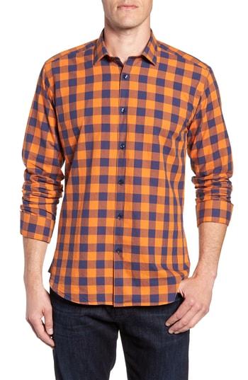 Men's Jared Lang Trim Fit Sport Shirt, Size - Orange