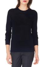 Women's Akris Floral Embellished Netted Wool & Silk Sweater - Blue