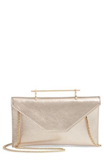 M2malletier Annabelle Metallic Calfskin Leather Clutch -