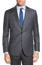 Men's Ted Baker London Jed Trim Fit Microcheck Wool Sport Coat R - Grey