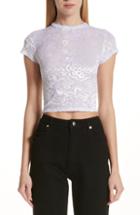 Women's Eckhaus Latta Floral Burnout Velvet Shrunken Tee