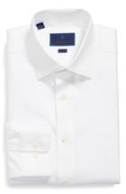 Men's David Donahue Trim Fit Dress Shirt .5 - 34/35 - White