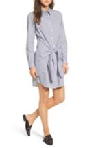 Women's Soprano Tie Waist Shirtdress - Black