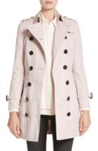 Women's Burberry Sandringham Mid Slim Trench Coat - Pink