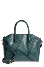 Sole Society Chase Faux Leather Satchel - Green