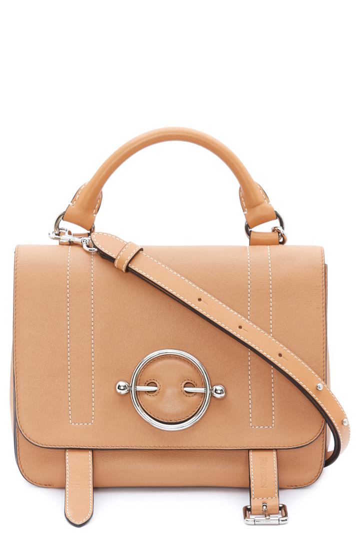 Jw Anderson Disc Leather Top Handle Satchel -