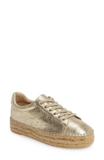 Women's Marc Fisher Ltd Mandi Espadrille Sneaker .5 M - Metallic