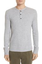 Men's Rag & Bone Gregory Wool Blend Thermal Henley - Grey