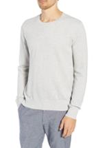 Men's J.crew Cotton & Cashmere Pique Crewneck Sweater, Size - Grey