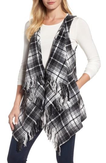 Women's Wit & Wisdom Fringe Vest - Black