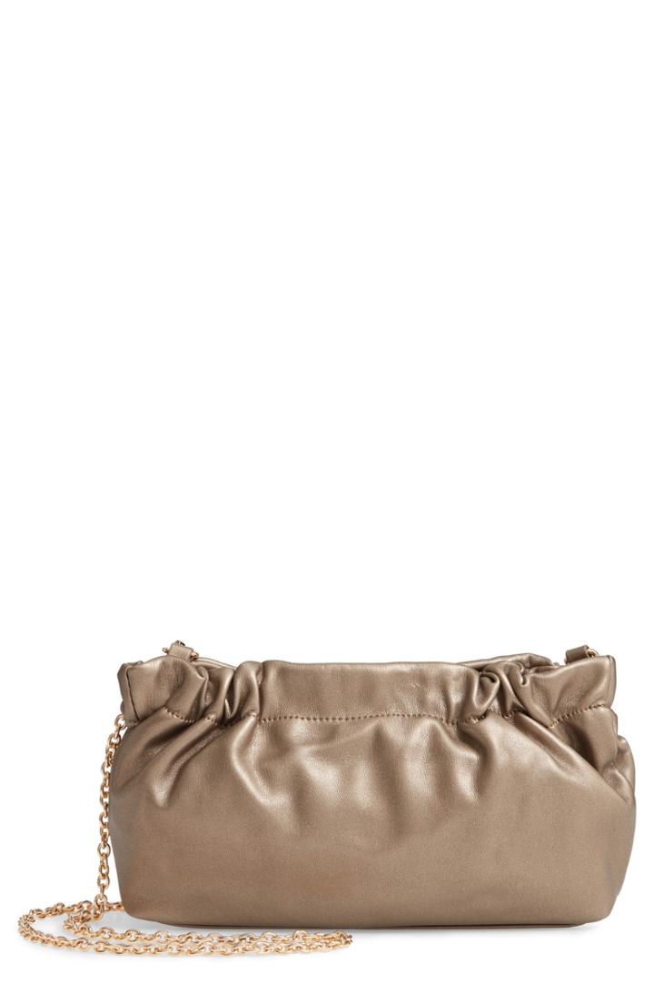 Sole Society Tyll Faux Leather Clutch - Metallic