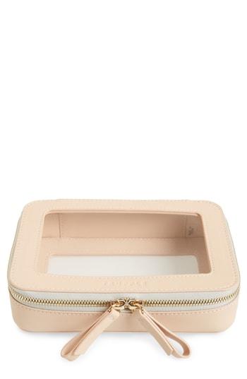 Truffle Clarity Jetset See Through Cosmetics Case, Size - Dusty Blush