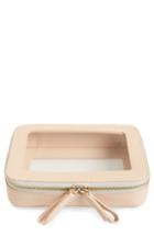 Truffle Clarity Jetset See Through Cosmetics Case, Size - Dusty Blush