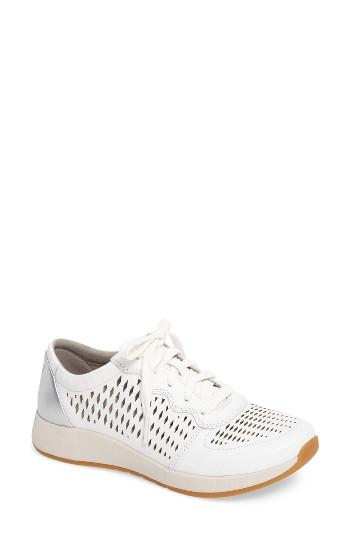 Women's Dansko Charlie Perforated Sneaker .5-7us / 37eu M - White