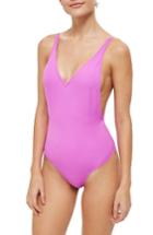 Women's Topshop Pamela One-piece Swimsuit Us (fits Like 10-12) - Pink