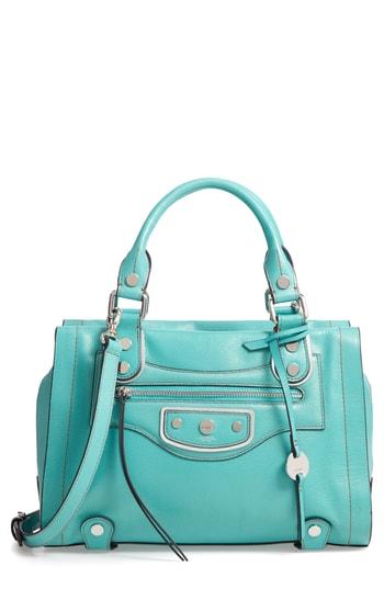 Lodis Los Angeles Madeline Rfid Leather Satchel - Blue/green