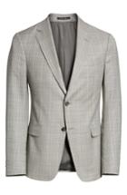 Men's Z Zegna Classic Fit Plaid Wool Sport Coat Us / 48 Eus - Grey