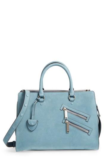 Rebecca Minkoff Large Jamie Metallic Leather Satchel - Blue
