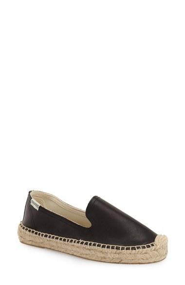 Women's Soludos 'smoking' Espadrille Platform Shoe M - Black
