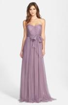 Women's Jenny Yoo 'annabelle' Convertible Tulle Column Dress - Purple
