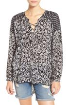 Women's Amuse Society 'estrella' Lace-up Top - Black