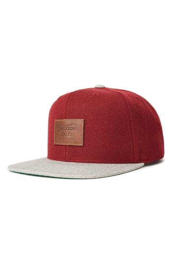 Men's Brixton Grade Ii Snapback Baseball Cap - Red