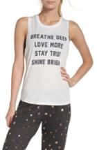 Women's Spiritual Gangster Breathe Deep Muscle Tank - Beige