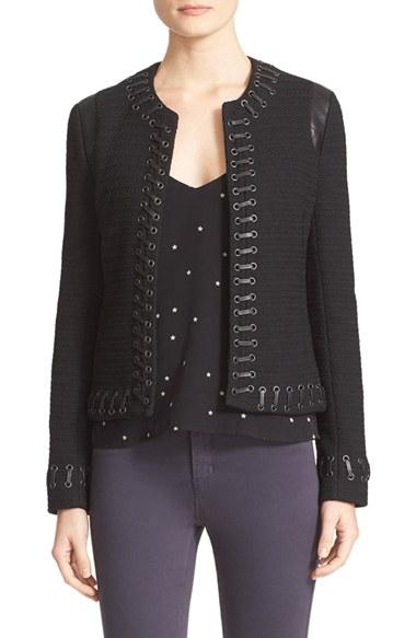 Women's L'agence Whipstitch Trim Jacket