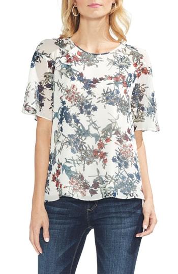 Women's Vince Camuto Garden Heirloom Ruffle Sleeve Top - White