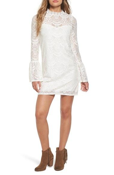 Women's Dee Elle Lace Bell Sleeve Shift Dress