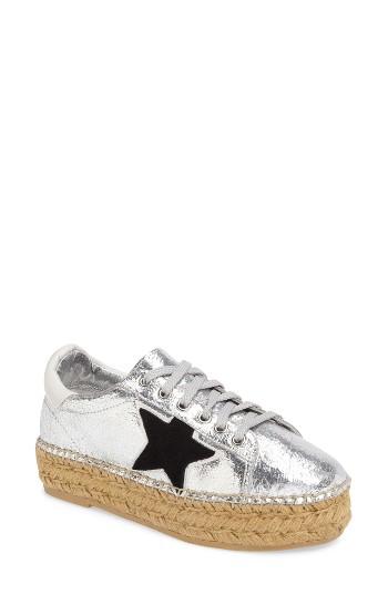 Women's Steven By Steve Madden Phase Espadrille Sneaker M - Metallic