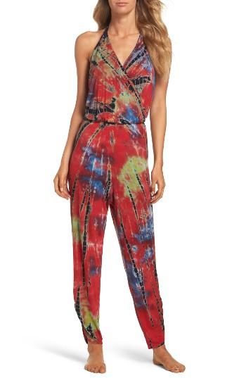 Women's Green Dragon Aviat-or-bust Racquel Cover-up Jumpsuit - Burgundy