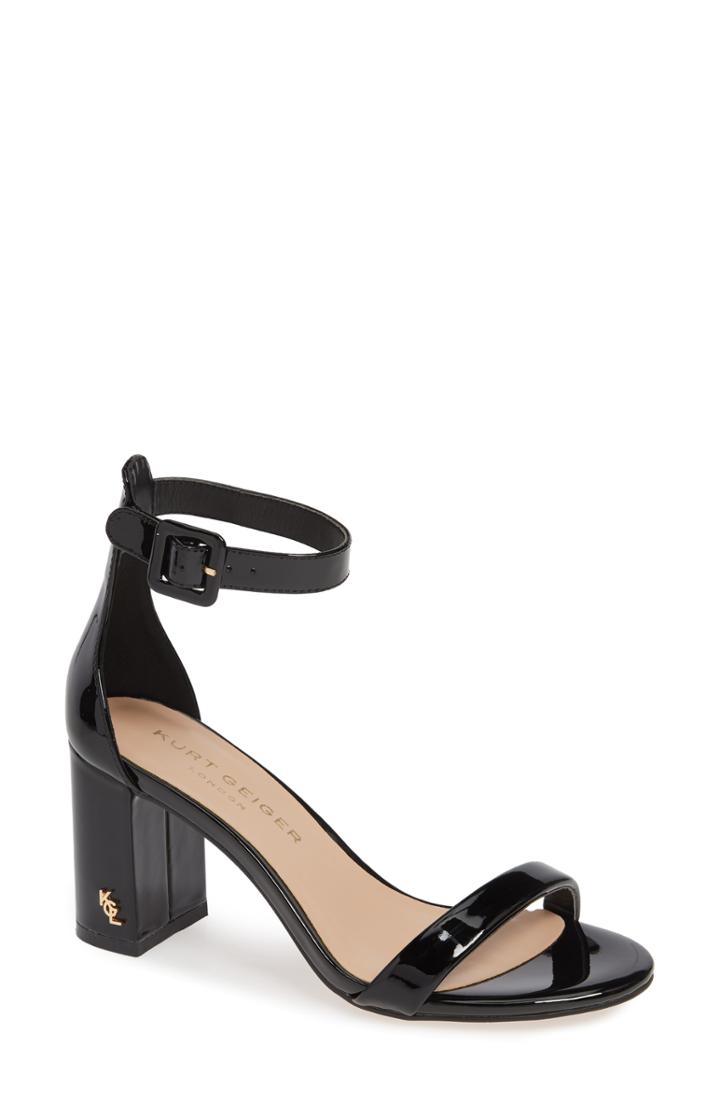Women's Kurt Geiger London Langley Ankle Strap Sandal M - Black