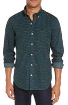 Men's Bonobos Slim Fit Zebra Print Sport Shirt, Size - Blue
