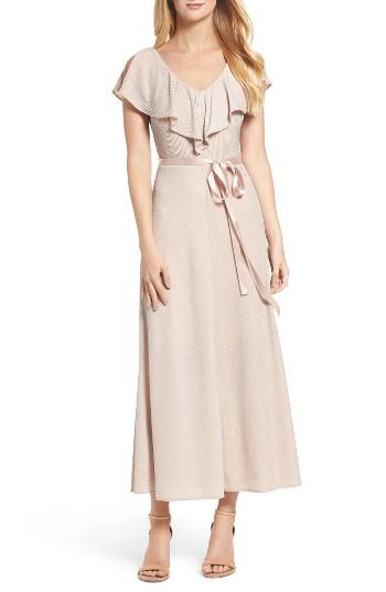 Women's Taylor Dresses Ruffle Maxi Dress - Beige