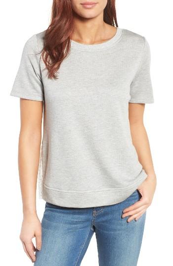 Women's Gibson Mixed Media Sweatshirt - Grey