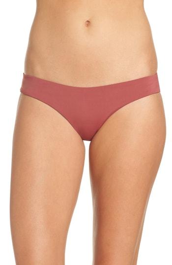 Women's L Space Sandy Classic Bikini Bottoms - Burgundy