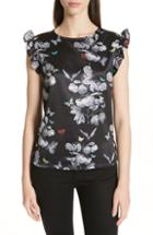 Women's Ted Baker London Daneli Narnia Ruffle Sleeve Top - Black