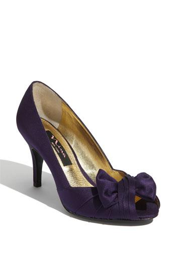 Women's Nina 'forbes' Peep Toe Pump M - Purple
