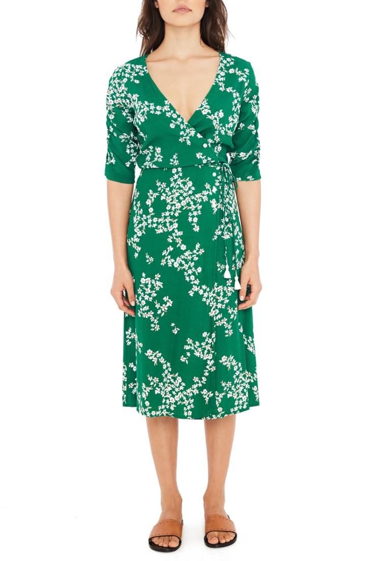 Women's Faithfull The Brand Maya Floral Print Smocked Midi Dress