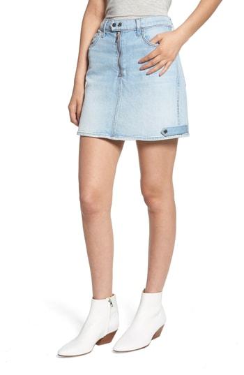 Women's 7 For All Mankind A-line Moto Miniskirt - Blue