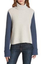 Women's Autumn Cashmere Colorblock Cashmere Sweater - Brown
