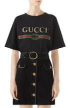 Women's Gucci Suede Button Front Skirt Us / 44 It - Black