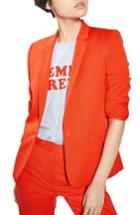Petite Women's Topshop Tailored Suit Jacket P Us (fits Like 00p) - Orange