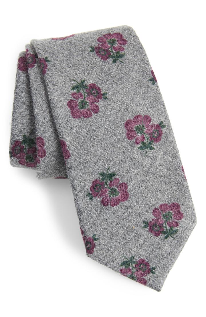 Men's Bonobos Portrea Floral Wool Tie