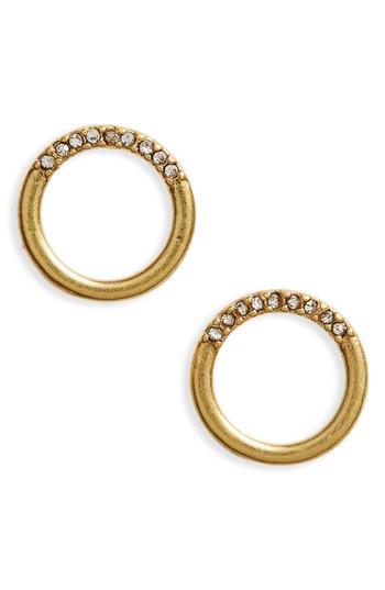 Women's Madewell Pave Circle Stud Earrings