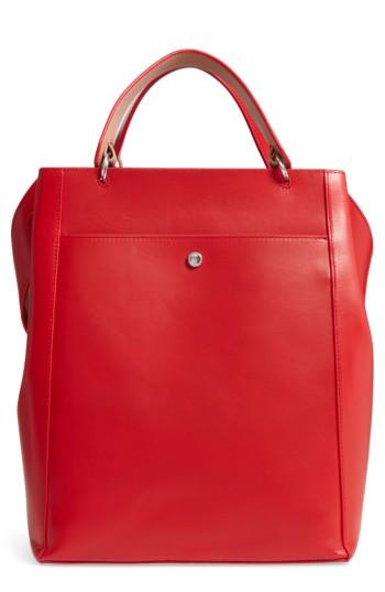 Elizabeth And James Large Eloise Leather Tote - Red