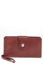 Women's Hobo 'danette' Glazed Leather Continental Wallet -